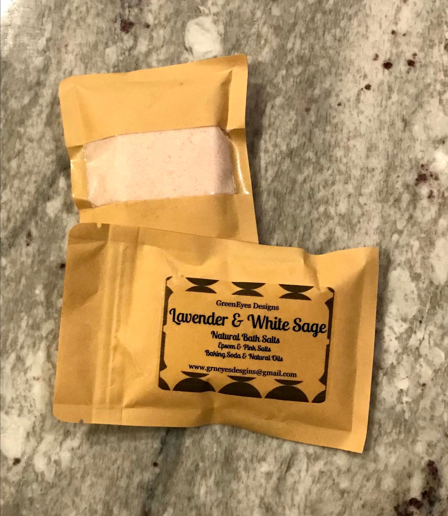 Lavender & White Sage Natural Salt Soak - GreenEyes Design