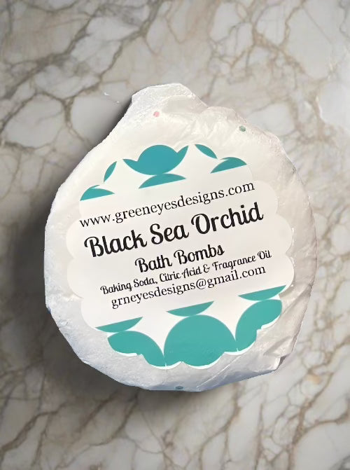 Black Salty Orcid Bath Bombs - GreenEyes Design